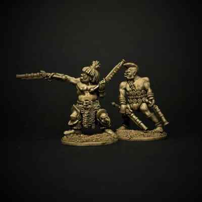 Knucklebones Miniatures Chaos Thug Flintlocks X2 28mm Turnip28 Forbidden Psalm