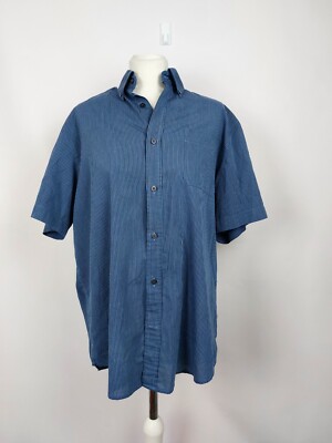 EK5112 Herren Hemd von OVS, blau, gestreift, Gr. 41