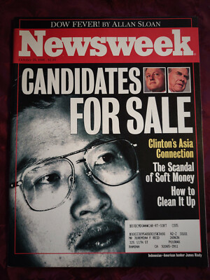 NEWSWEEK October 28 1996 Candidates Bill Clinton Bob Dole Jasper Johns Gen X