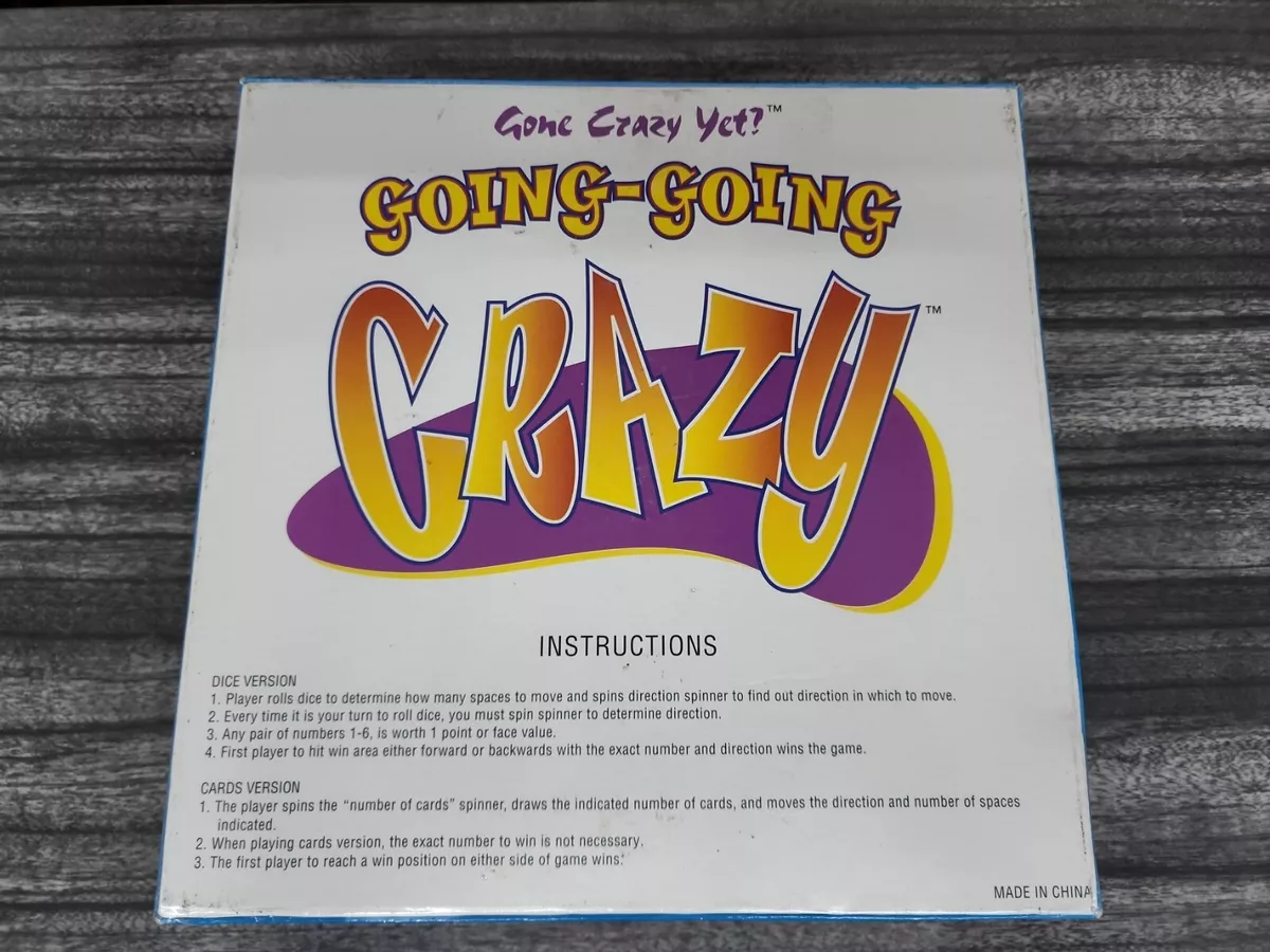 Going Going Crazy - Family Board Game - Ages 4 to Adult NEW SEALED