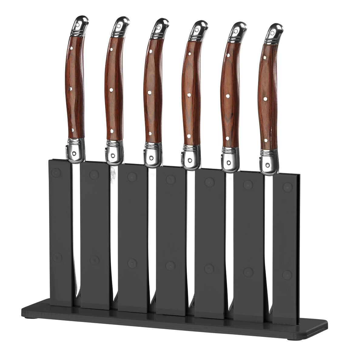 Coffret cadeau bloc de 6 couteaux à steak Laguiole Rosenstein idée cadeau bois