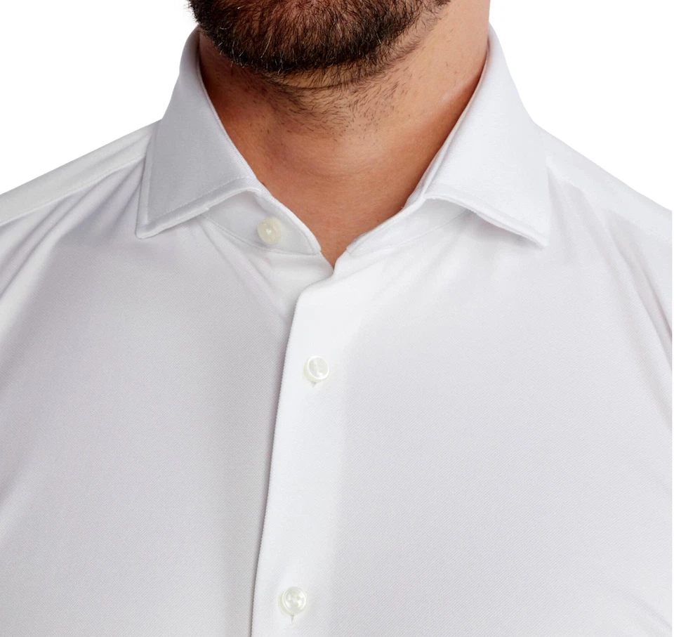 BOSS Camicia Uomo Tessuto Elasticizzato Slim Fit 50503533 Colore Bianco - Immagine 2 di 4