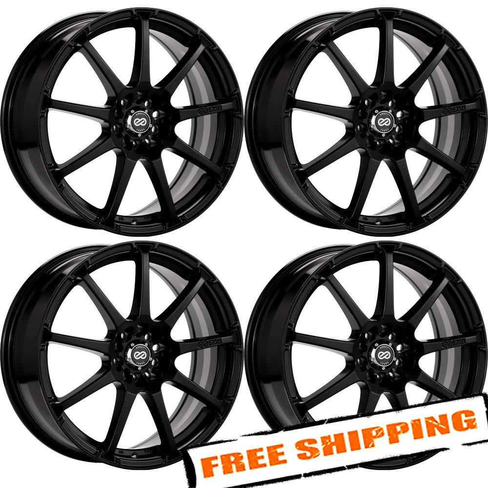 Enkei 441-875-0245BK Set of 4 18x7.5 5x100/5x114.3 45mm EDR9 Matte Black Wheels