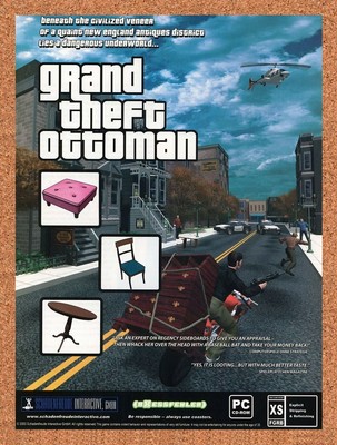 Grand Theft Ottoman Original 2004 Ad Authentic Parody GTA Video 