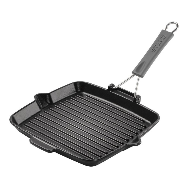 Bistecchiera quadrata Staub ghisa nera 24 x 24 cm
