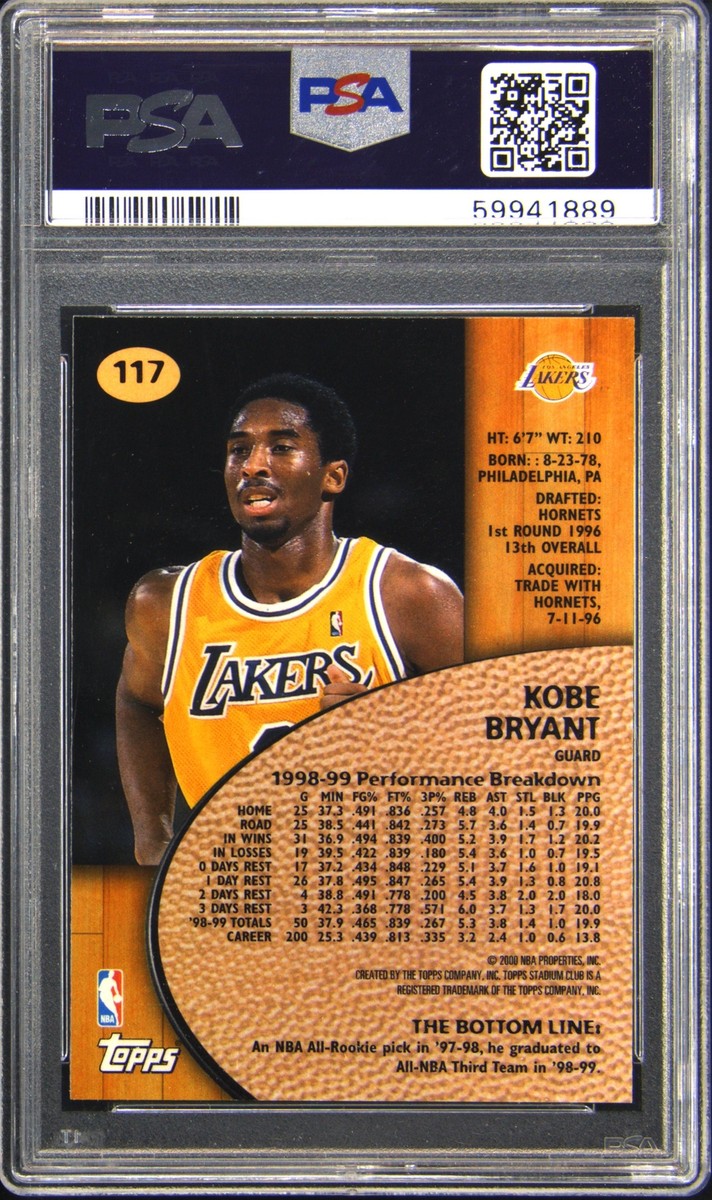 その他 PSA 10 - Kobe Bryant - 1999 Stadium Club 1999 Topps Stadium Club #117 Kobe Bryant PSA 10 Gem Mint | eBay