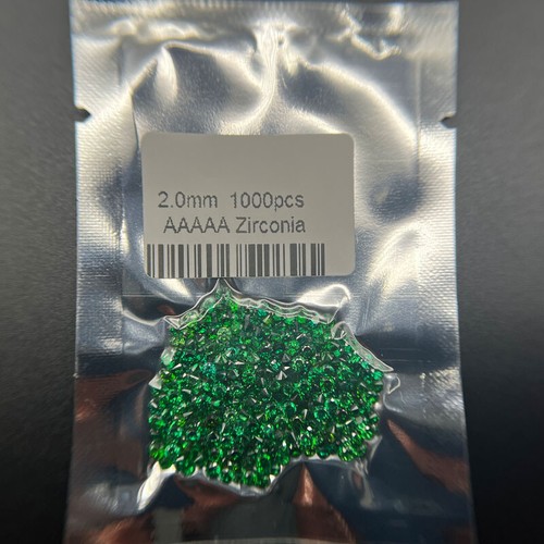 0,8 ~ 10,0 mm rotondo colore verde AAAAA pietra zirconi sciolti pietra zirconi cubici - Foto 1 di 5