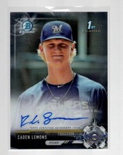 CADEN LEMONS 2017 BOWMAN CHROME DRAFT AUTO CARD #CDA-CL