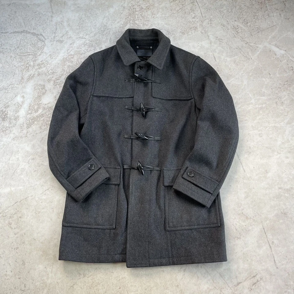 Coach New York Wool Grey Perfect Heavy Duffle Pea Coat - Image 3 of 4