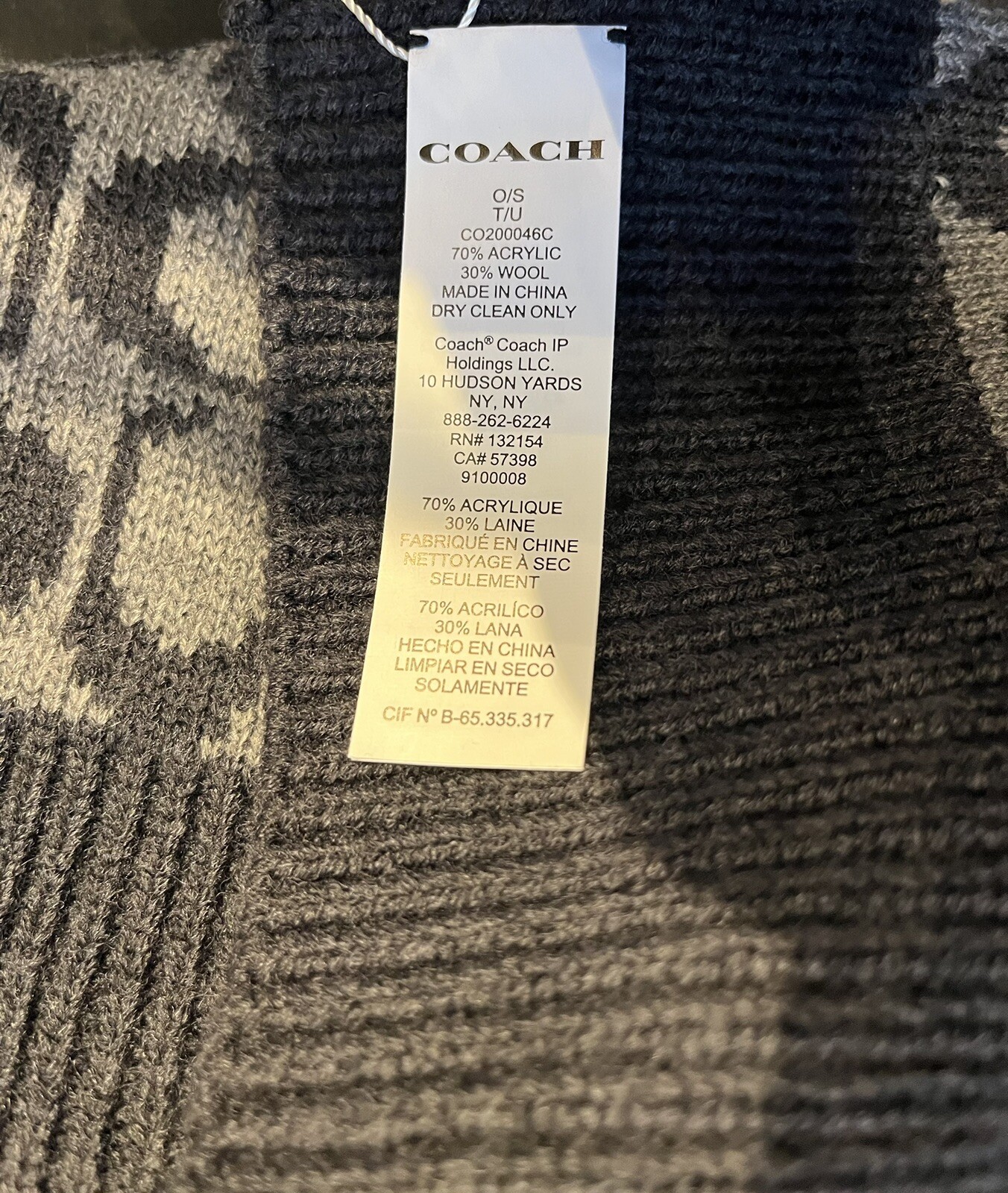 COACH Signature Wool Scarf - Rrp £120 image 8