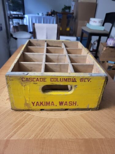 Caisse en bois vintage Coca Cola Cascade Columbia Bev Yakima Washington - Photo 1 sur 11