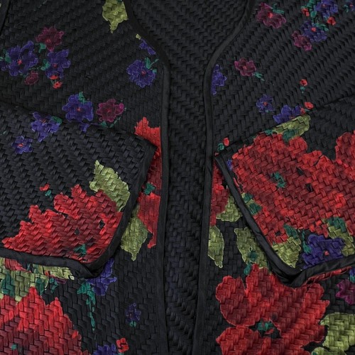 Chicos Design 2 Womens Cardigan Sweater Medium Silk Open Front Floral Woven - Picture 8 of 11