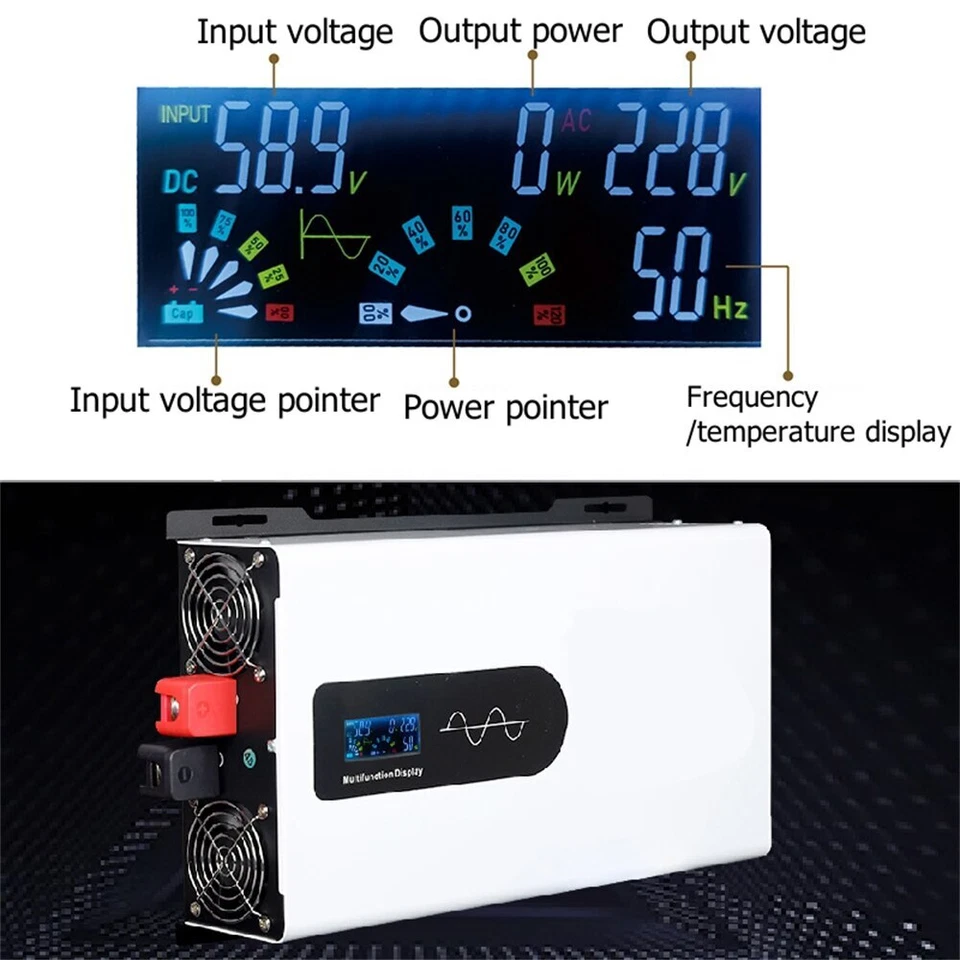 5000W 8000W 12000W Power Pure Sine Wave Solar Inverter 12V 24V 48V 60V to 230V - Image 2 of 4