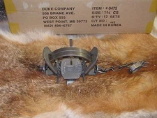 6  Duke # 1 3/4 (1.75) Coil Spring Trap Raccoon  Bobcat Badger  coyote NEW SALE 