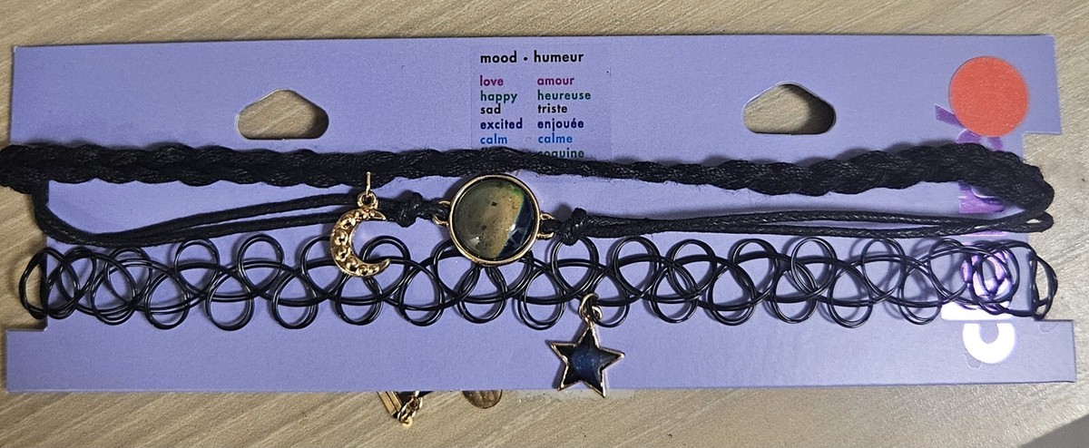 3 PCS CLAIRE'S MOOD MOON STAR CHOKER NECKLACES | eBay