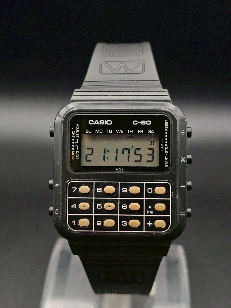 CASIO C-80 カルキュレーター 時計 Casio C 80 Calculator watch Demo/Review - YouTube