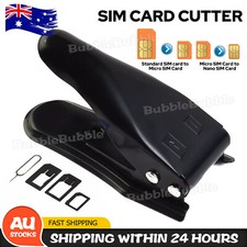 Universal Black Dual Nano Micro SIM Card Cutter Punch Smartphone Card AU