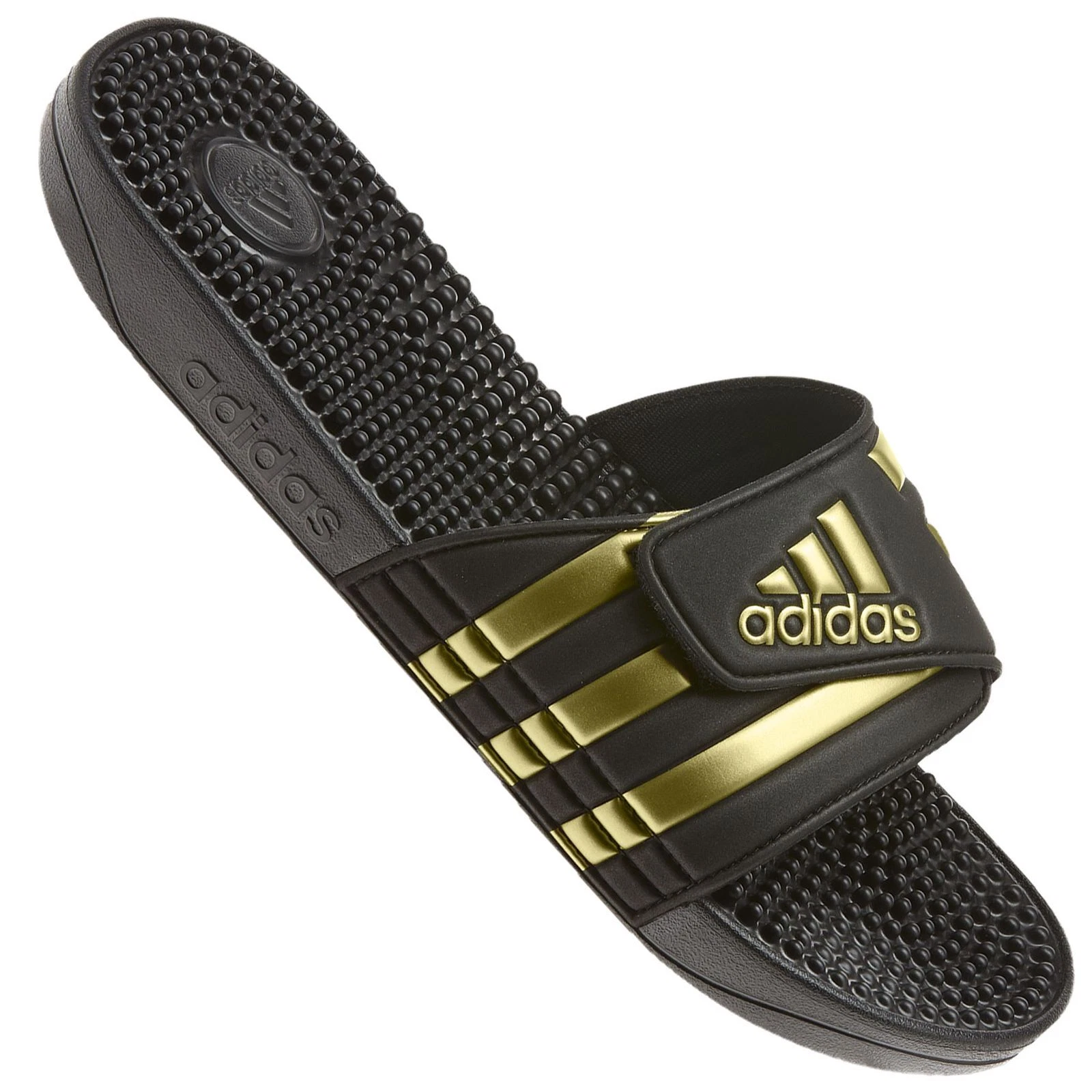 Adidas Adilette scarpe da bagno ciabatte da bagno adissage velcro nero oro