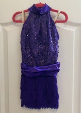 Purple Weissman one piece Jazz /Hip hop/Acro dance costume Small Child EUC