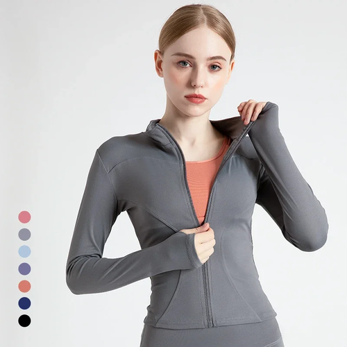 S-3XL Giacca Tuta Slim Manica Lunga Fitness Top Abbigliamento W/ senza Dita Hot - Foto 4 di 23