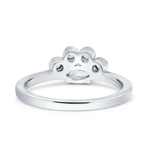 Marquise Art Deco Ehering Zirkonia und Opal 925 Sterling Silber - Bild 39 von 46