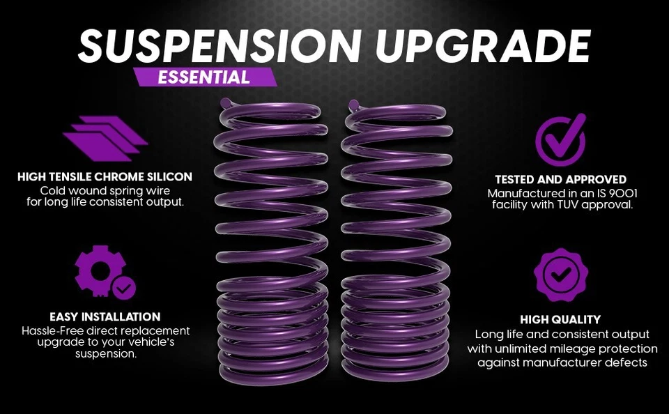 ZX Purple Lowering Springs 1.8"F/1.9"R for 2005-2010 Chrysler 300C RWD - Image 2 of 4
