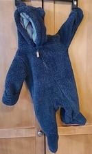 Carter  s Hooded Sherpa Baby Snowsuit Size 3M Grayish Blue Unisex 