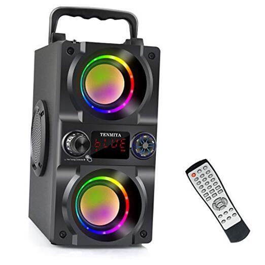 40W Bluetooth Speaker with Colorful Lights, 60W Peak Portable Wireless Sound-image