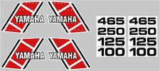 1981 YAMAHA YZ 100 125 250 465 TANK & SIDE PANEL DECALS