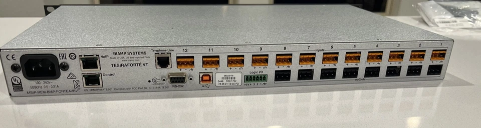 Biamp Tesira Forte VT Digital Audio Server DSP- Excellent Condition - Image 3 of 3