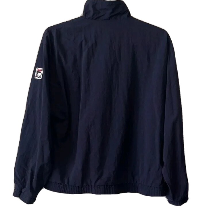 FILA ジャケット Vintage Fila Men's Jacket Black Red Full Zip Logo
