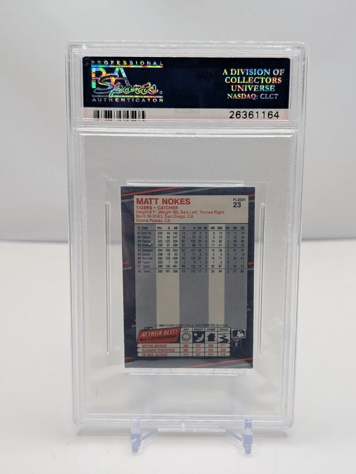 1988 Fleer Classic Miniatures - Matt Nokes #23 (RC) PSA 10 Gem Mint - Image 2 of 2