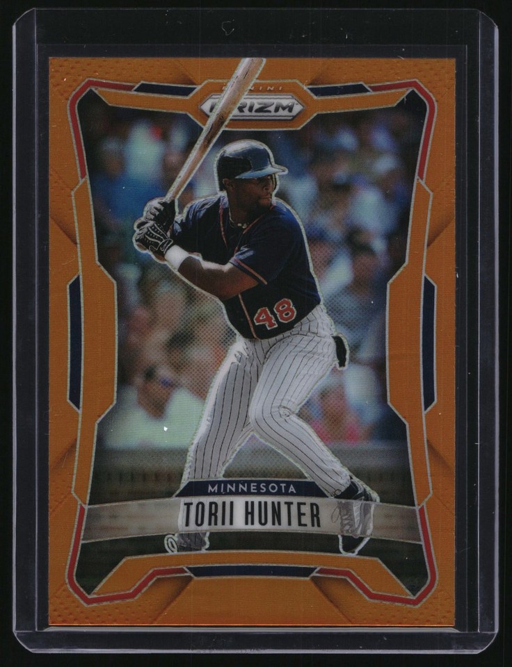 2026 Panini Prizm Torii Hunter #66 Orange Prizm # Minnesota Torii Hunter #66 Orange Prizm #/249 Minnesota Twins
