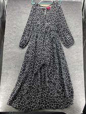 Jennifer Lopez Dress Womens XL Black Animal P...