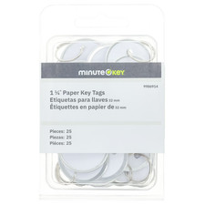 Paper Key Tags (1.25" in) Minute Key Brand