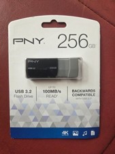 PNY 256gb  USB 3.2 100 MB READ Backwards Compatible Flash Drive Stick New