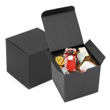 10 PCS Black Gift Box 4x4x4 Inch Recyclable Paper Wedding Festivals Birthday