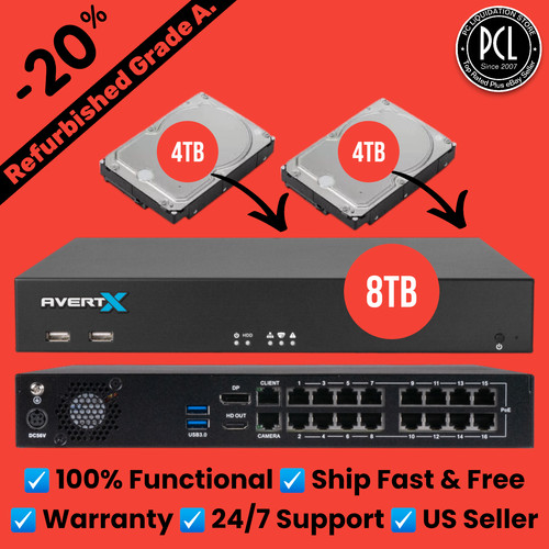 ✅Avertx ProConnect Summit 16Ch NVR Network Video Recorder 8TB HDD AVX-PCSMT168T✅