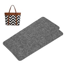 2pcs Felt Bag Base Shaper Handbag 14.76x6.69" 3mm Thick, Gray