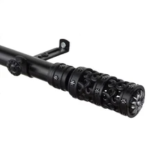 48 In. - 84 In. Telescoping Single Curtain Rod Kit in Black with Whirl Finial