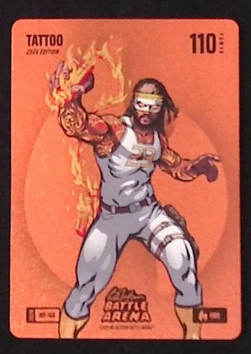 2026 Bo Jackson Battle Arena Icon Battlefoil Tattoo Fire IBF-166