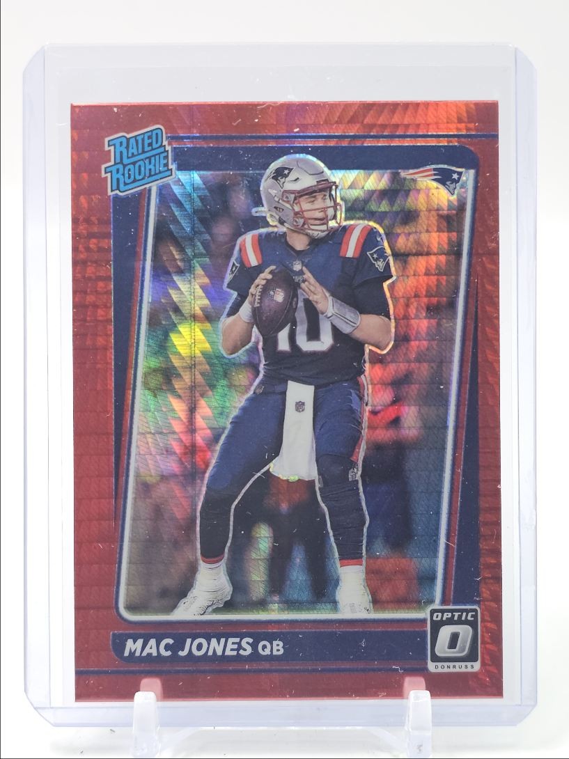 MAC JONES 2021 DONRUSS OPTIC RATED ROOKIE RED HYPER PRIZM #206 RC Q5972
