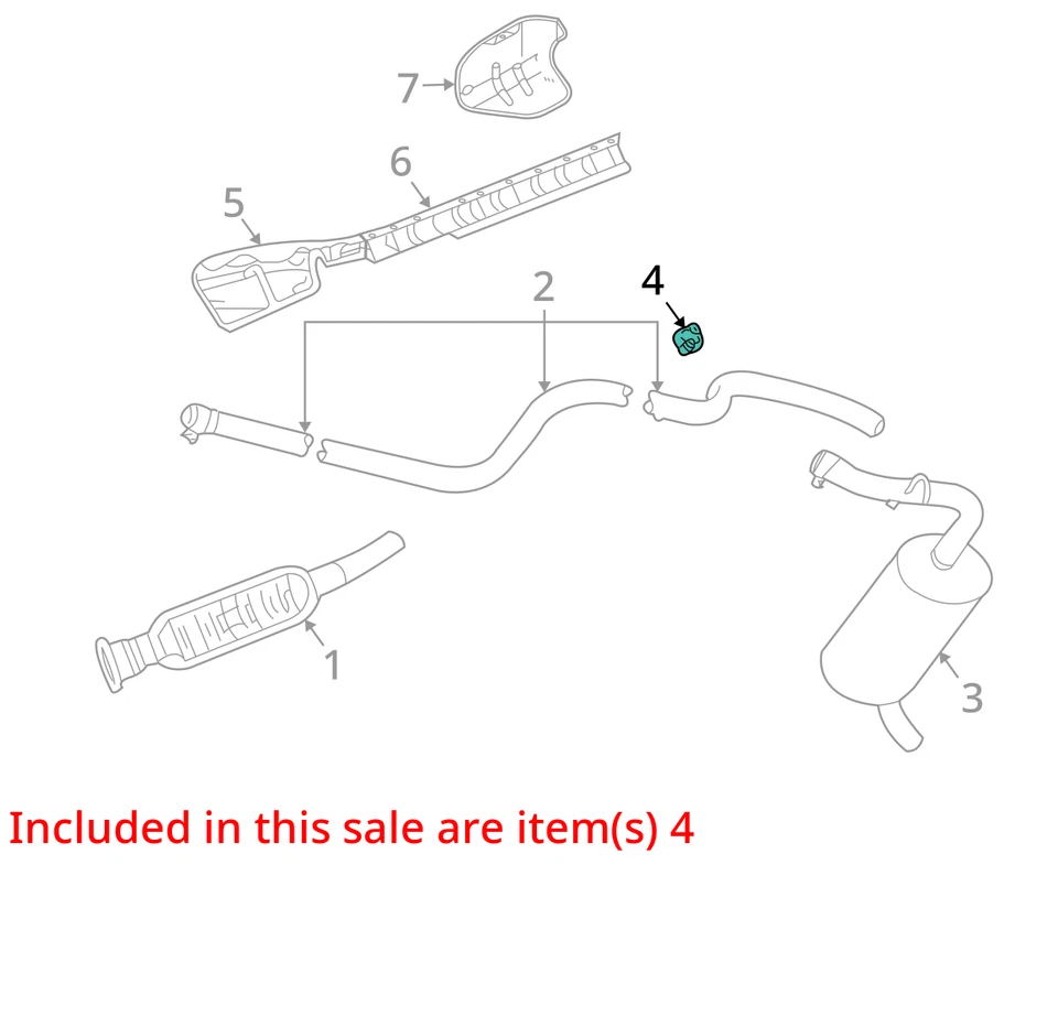 Chrysler PT Cruiser 2001-2010 suspensión de escape y aislado 5278526aa - nuevo OEM Foto 3 de 4