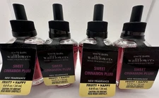Bath & Body Works Sweet Cinnamon Plum Wallflower Fragrance Bulb 0.8 Oz x4