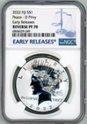 2022 Fiji Peace D Privy Silver Dollar S$1 Early Releases - NGC REVERSE PF 70
