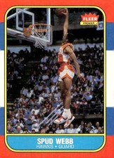 1986-87 Fleer Basketball #120 Spud Webb Rookie Card RC NICE. rookie card picture