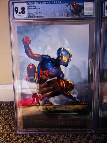 SPIDER-BOY #1 & ASM 37 Connecting Cover Set Cgc 9.8TYLER KIRKHAM Cover Art - Afbeelding 2 van 5