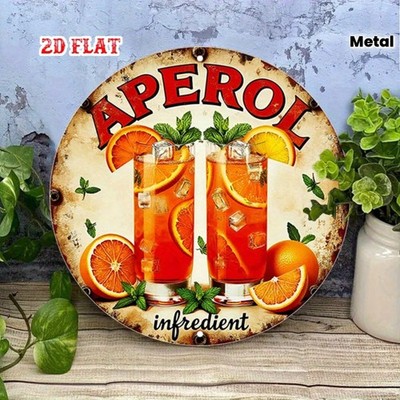  Aperol Spritz Round Tin Metal Signs Home Décor Italian Aperitivo Culture Retro 