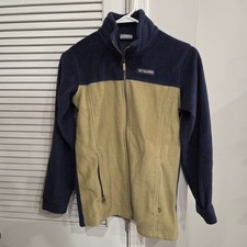Columbia Youth Blue Green Fleece Full Zip Jacket Large