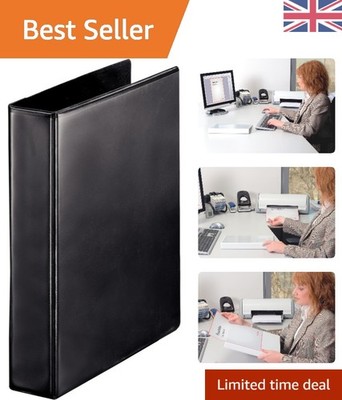 A4 Profi Präsentationsmappe - Elegant Schwarz, D-Ring für 400 Blatt